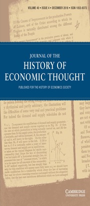 Journal of the History of Economic Thought Volume 40 - Issue 4 -