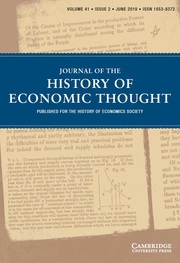 Journal of the History of Economic Thought Volume 41 - Issue 2 -