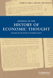 Journal of the History of Economic Thought Volume 42 Issue 2