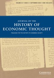 Journal of the History of Economic Thought Volume 42 - Issue 3 -