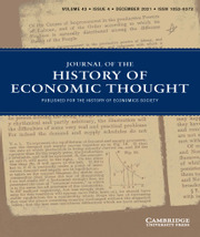 Journal of the History of Economic Thought Volume 43 - Issue 4 -