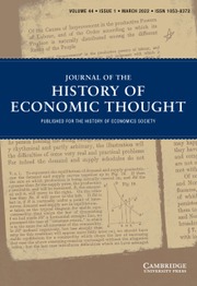 Journal of the History of Economic Thought Volume 44 - Issue 1 -