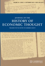 Journal of the History of Economic Thought Volume 45 - Issue 3 -