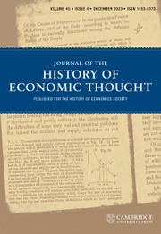 Journal of the History of Economic Thought Volume 45 - Issue 4 -