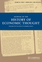 Journal of the History of Economic Thought Volume 46 - Issue 1 -