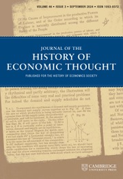 Journal of the History of Economic Thought Volume 46 - Issue 3 -