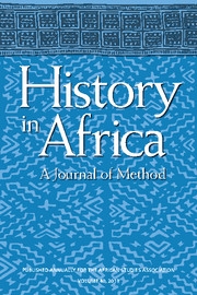 History in Africa Volume 40 - Issue 1 -