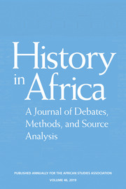 History in Africa Volume 46 - Issue  -