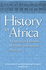 History in Africa Volume 48 - Issue  -