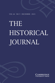 The Historical Journal Volume 64 - Issue 5 -