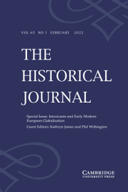 The Historical Journal Volume 65 - Special Issue1 -  Intoxicants and Early Modern European Globalization