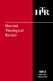 Harvard Theological Review Volume 100 - Issue 2 -