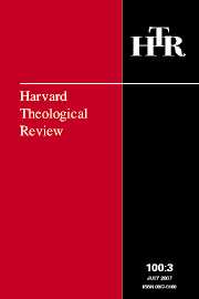 Harvard Theological Review Volume 100 - Issue 3 -