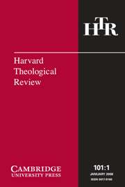 Harvard Theological Review Volume 101 - Issue 1 -