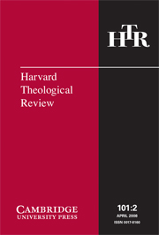 Harvard Theological Review Volume 101 - Issue 2 -