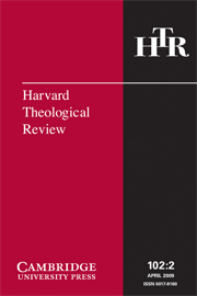 Harvard Theological Review Volume 102 - Issue 2 -