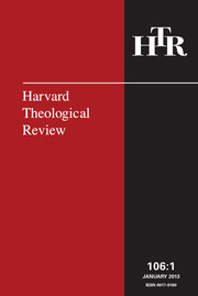 Harvard Theological Review Volume 106 - Issue 1 -