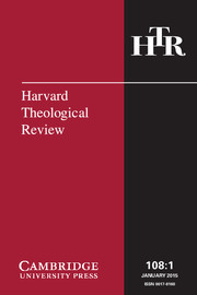 Harvard Theological Review Volume 108 - Issue 1 -