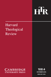 Harvard Theological Review Volume 108 - Issue 4 -