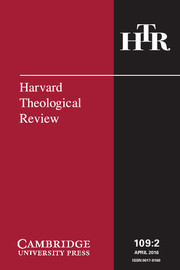 Harvard Theological Review Volume 109 - Issue 2 -