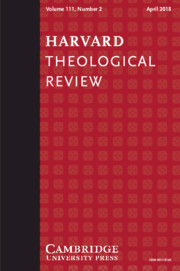 Harvard Theological Review Volume 111 - Issue 2 -