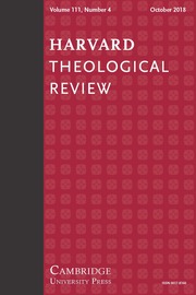 Harvard Theological Review Volume 111 - Issue 4 -