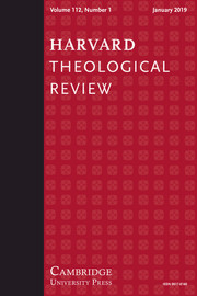 Harvard Theological Review Volume 112 - Issue 1 -