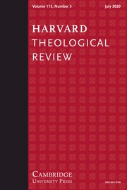 Harvard Theological Review Volume 113 - Issue 3 -