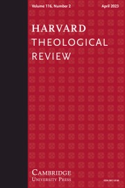 Harvard Theological Review Volume 116 - Issue 2 -