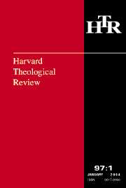 Harvard Theological Review Volume 97 - Issue 1 -
