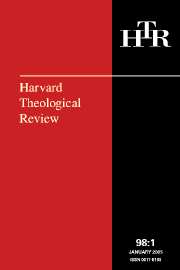 Harvard Theological Review Volume 98 - Issue 1 -