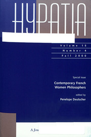 Hypatia Volume 15 - Issue 4 -  Special Issue: Contemporary French Women Philosophers