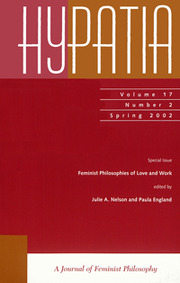 Hypatia Volume 17 - Issue 2 -  Special Issue: Love and Work