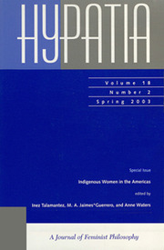 Hypatia Volume 18 - Issue 2 -  Special Issue: Indigenous Women in the Americas