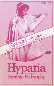 Hypatia Volume 1 - Issue 2 -  Special Issue: Motherhood and Sexuality