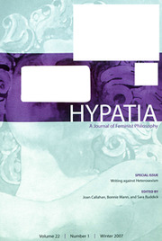 Hypatia Volume 22 - Issue 1 -  Special Issue: Writing Against Heterosexism
