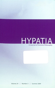 Hypatia Volume 24 - Issue 3 -  Special Issue: Transgender Studies and Feminism: Theory, Politics, and Gendered Realities