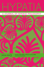 Hypatia Volume 33 - Issue 3 -  Special Issue: Gender and the Politics of Shame