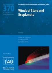 Proceedings of the International Astronomical Union Volume 17 - SymposiumS370 -  Winds of Stars and Exoplanets