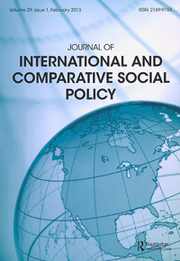 Journal of International and Comparative Social Policy Volume 29 - Issue 1 -