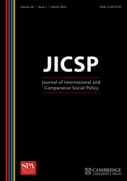 Journal of International and Comparative Social Policy Volume 40 - Issue 1 -