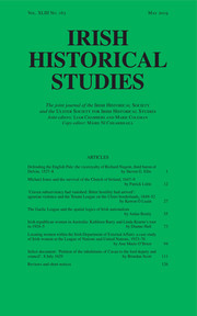 Irish Historical Studies Volume 43 - Issue 163 -