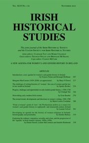 Irish Historical Studies Volume 46 - Special Issue170 -  A New Agenda for Women's and Gender History in Ireland
