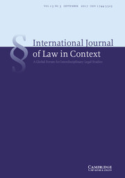 International  Journal of Law in Context Volume 13 - Issue 3 -
