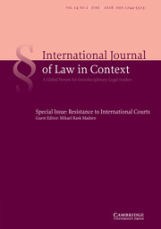 International  Journal of Law in Context Volume 14 - Special Issue2 -  Resistance to International Courts