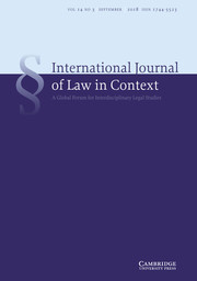 International  Journal of Law in Context Volume 14 - Issue 3 -