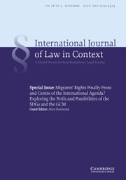 International  Journal of Law in Context Volume 16 - Special Issue3 -  Migrants' Rights Finally Front and Centre of the International Agenda? Exploring the Perils and Possibilities of the SDGs and the GCM