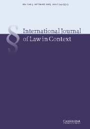 International  Journal of Law in Context Volume 1 - Issue 3 -