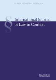 International  Journal of Law in Context Volume 3 - Issue 3 -