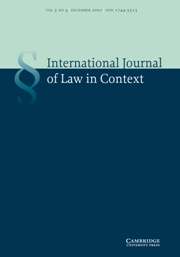 International  Journal of Law in Context Volume 3 - Issue 4 -